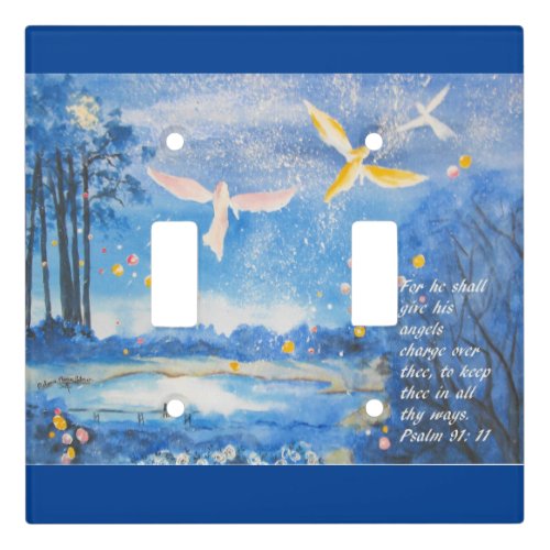 Angel Scripture Light Switch cover