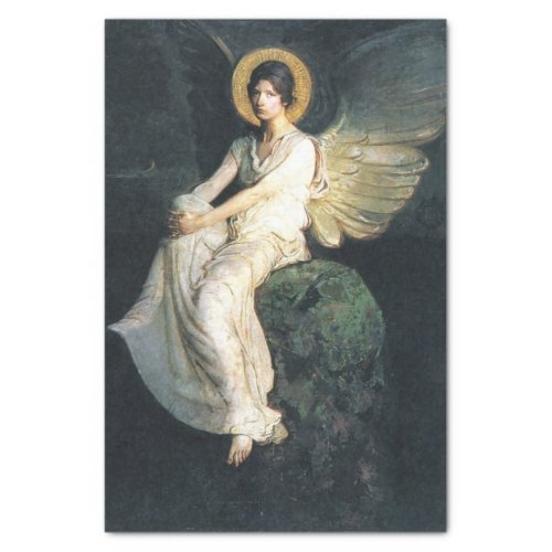 Angel Seated on a Rock by Abbott Thayer Tissue Paper