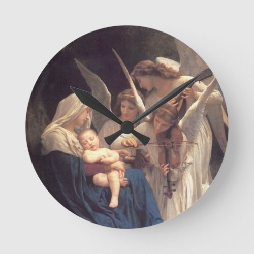Angel Serenade Round Clock