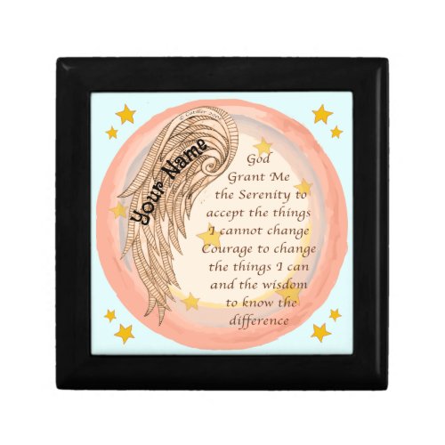 Angel Serenity Prayer custom name Gift Box