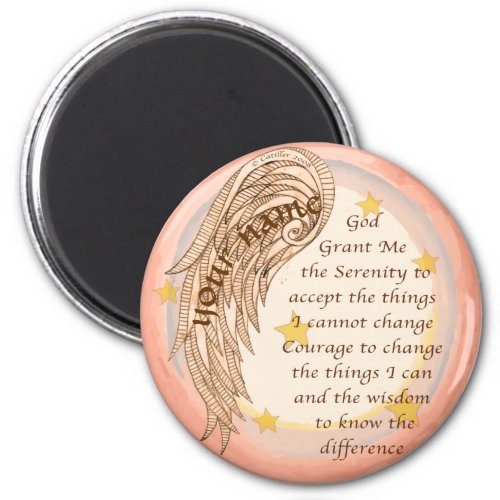 Angel Serenity Prayer Magnet