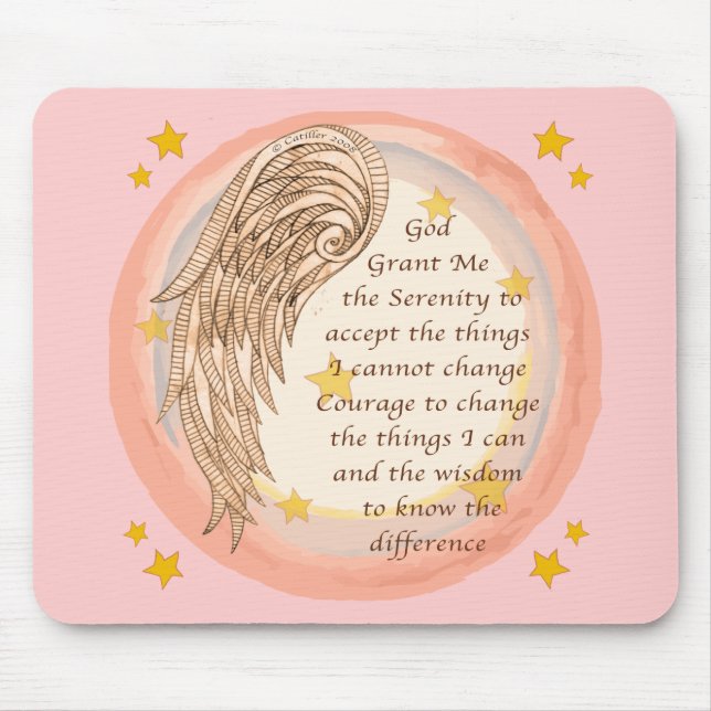 Angel Serenity Prayer  Mouse Pad (Front)