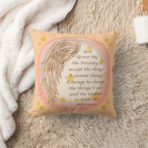 Angel Serenity Prayer pillow