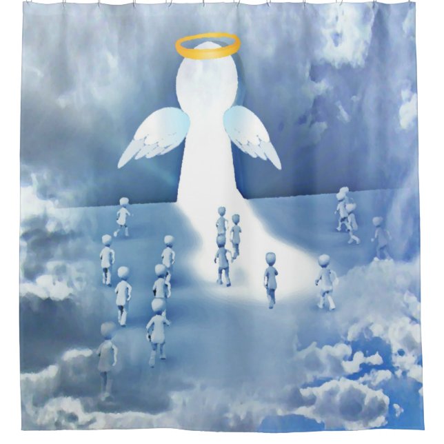 angel shower curtain (Front)