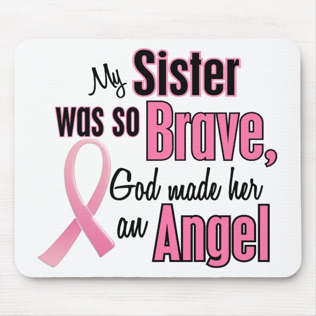 Angel SISTER Breast Cancer T-Shirts & Apparel Mouse Pad (Front)