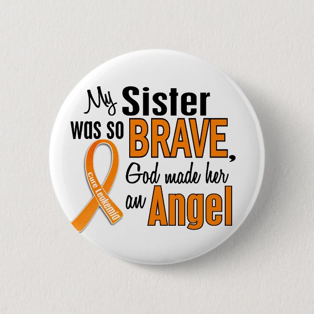 Angel Sister Leukemia Button (Front)