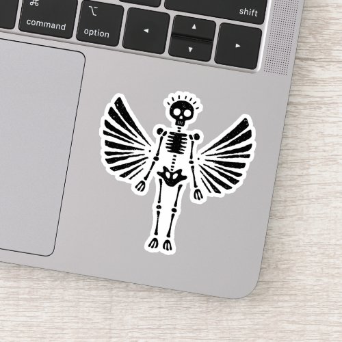 Angel skeleton Gothic Christmas Sticker