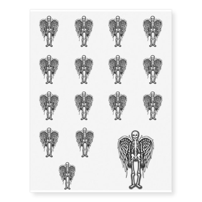 Angel skeleton temporary tattoos (Front)