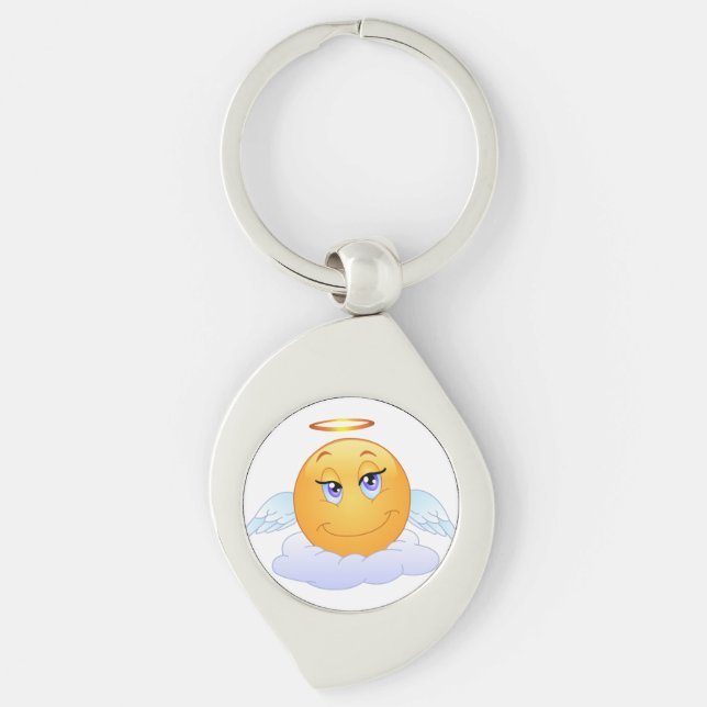 Angel smiley keychain (Front)
