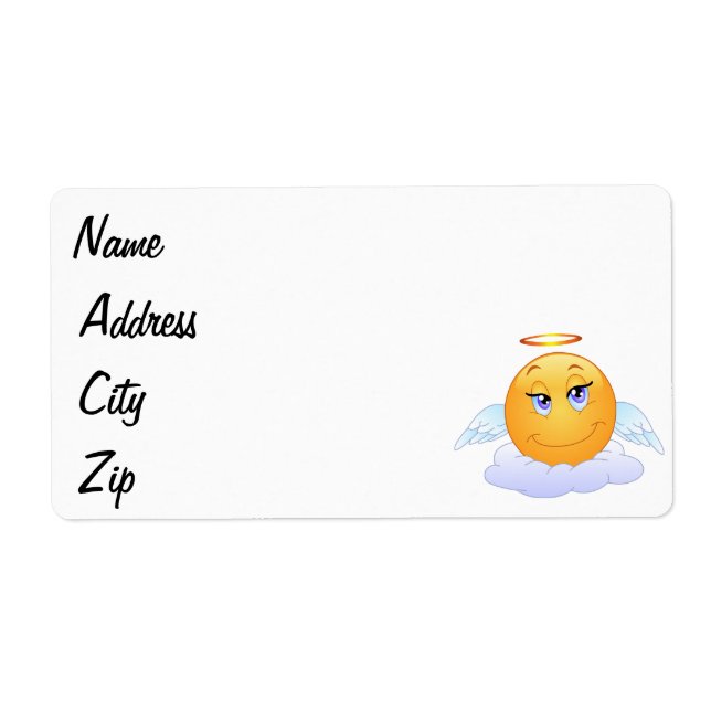 Angel smiley label (Front)