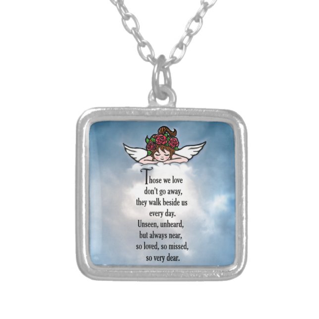 Angel "So Loved" Silver Plated Necklace (Front)