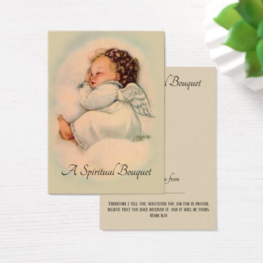 Angel Spiritual Bouquet Prayer Holy Card (Desk)