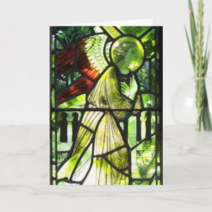 Angel Stained Glass Christmas Blessings Card