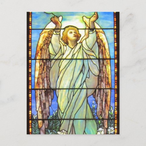 Angel Stained Glass Postcard