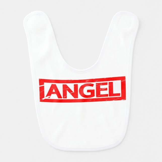 Angel Stamp Baby Bib (Front)