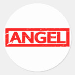 Angel Stamp Classic Round Sticker