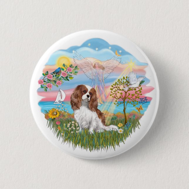 Angel Star - Blenheim Cavalier Pinback Button (Front)