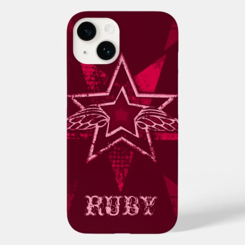 Angel Star custom name ruby red Case_Mate iPhone 14 Case