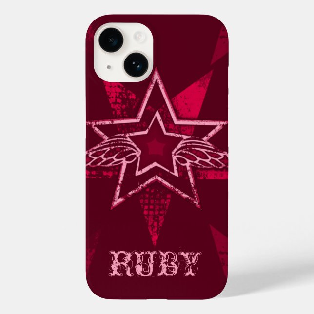 Angel Star custom name ruby red Case-Mate iPhone Case (Back)
