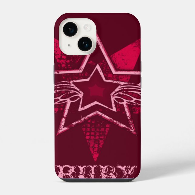 Angel Star custom name ruby red Iphone Case (Back)