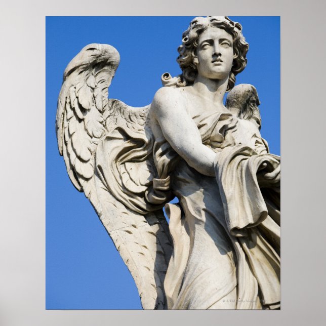 Angel statue, Ponte Sant'Angelo, Rome, Italy Poster (Front)
