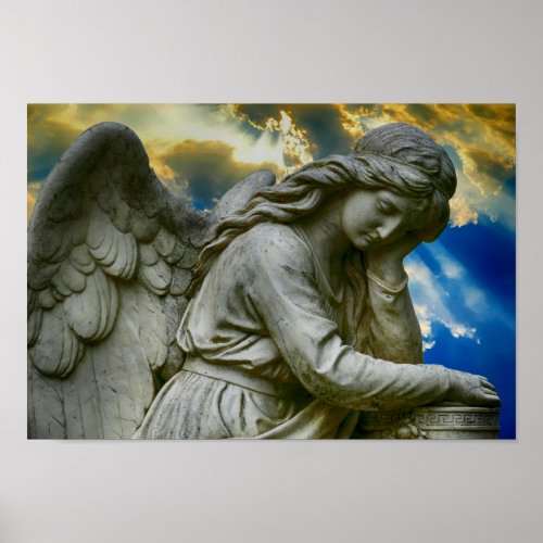 Angel Statue Poster
