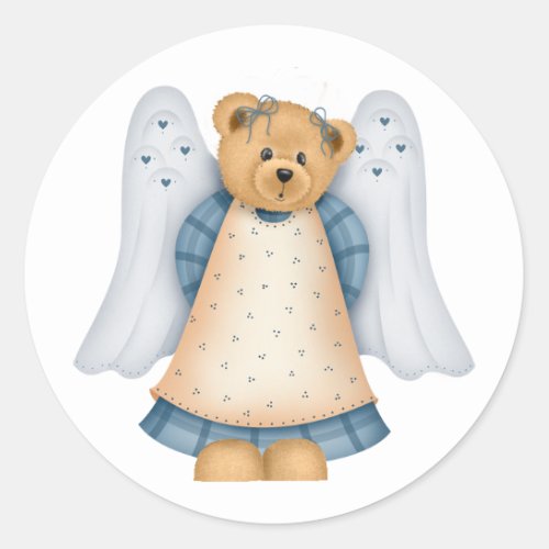 Angel Teddy Bear D11 Stickers