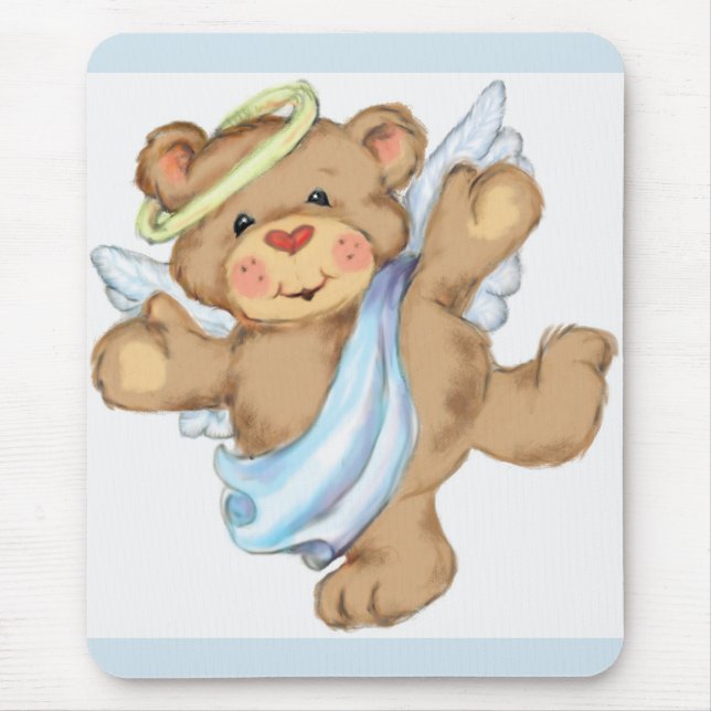 Angel Teddy Bear Mouse Pad (Front)
