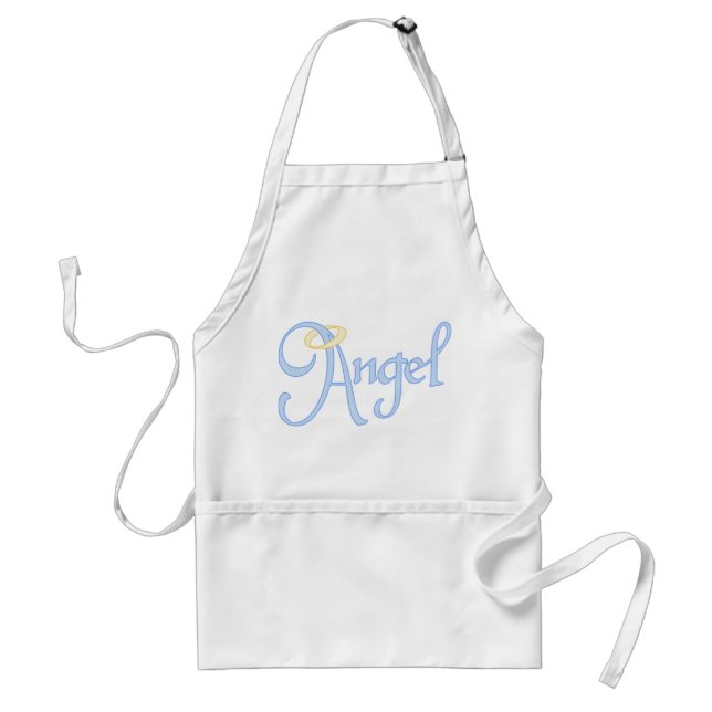 Angel Text Adult Apron (Front)