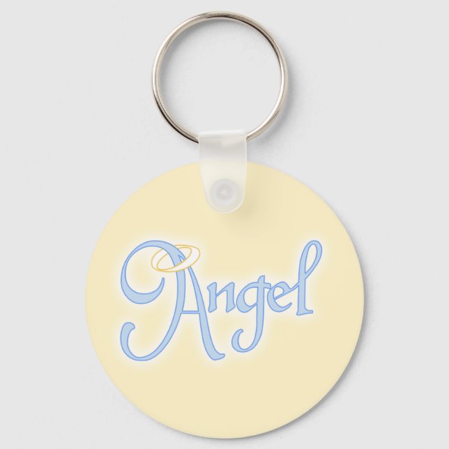 Angel Text Keychain (Front)