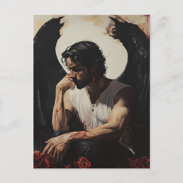 Angel That Fell in the Thorny Roses Postcard (Front)