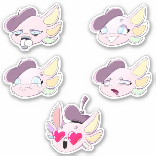 Angel the Axolotl Mini Stickers