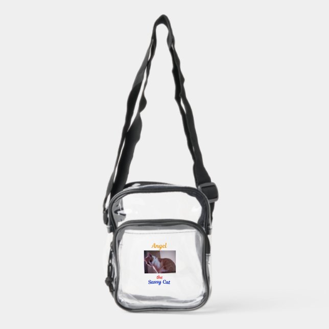 Angel the Sassy Cat Crossbody bag (Front)