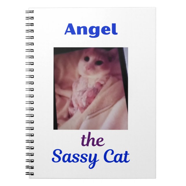 Angel the Sassy Cat Note Book (Front)