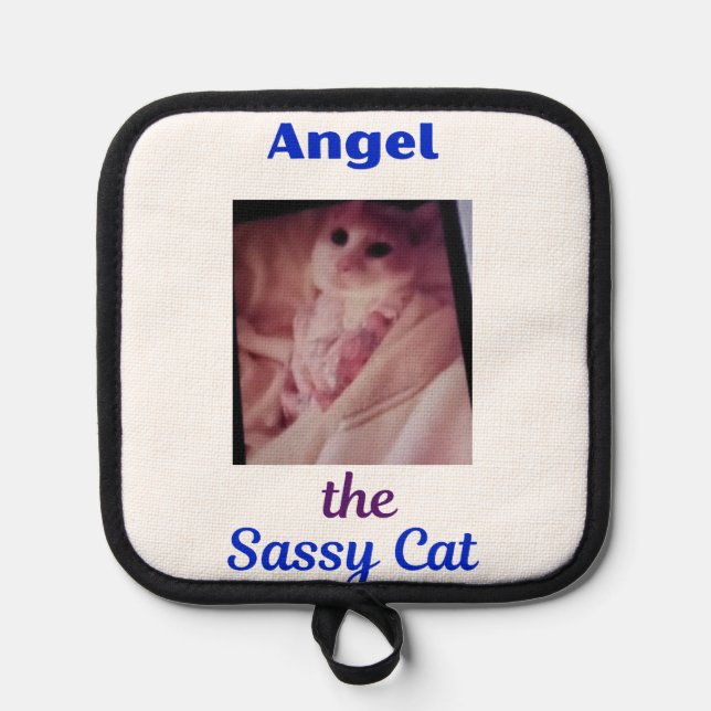 Angel the Sassy Cat Paw Cat Pot Holder (Front)