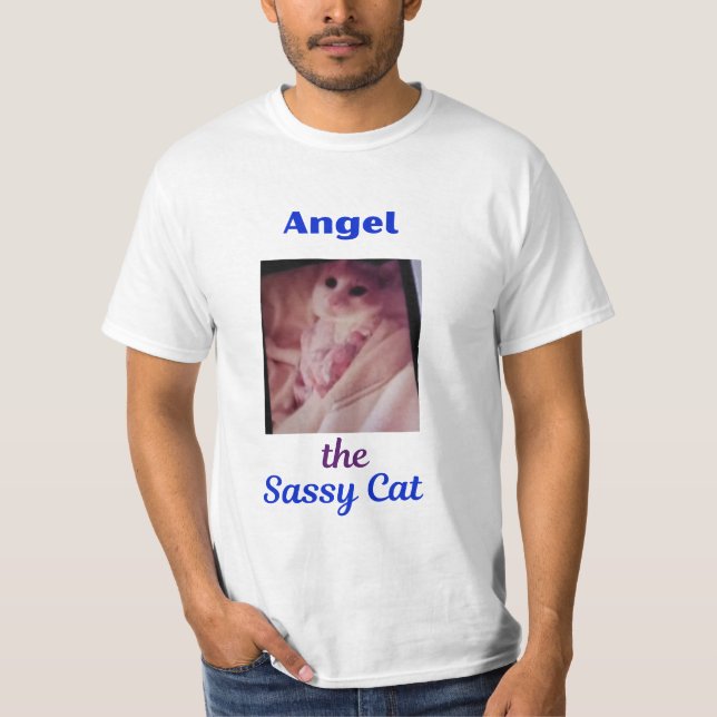 Angel the Sassy Cat T-shirt (Front)