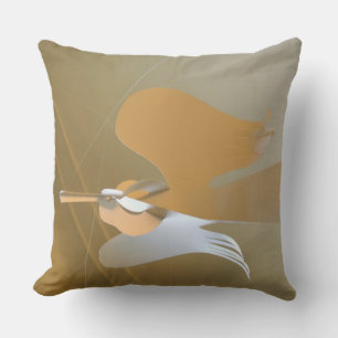 Angel trumpets throw pillow