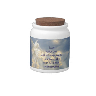  Angel Trust in the Lord Quote Inspirational Candy Jar