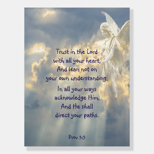Angel Trust in the Lord Quote Inspirational Foam Board