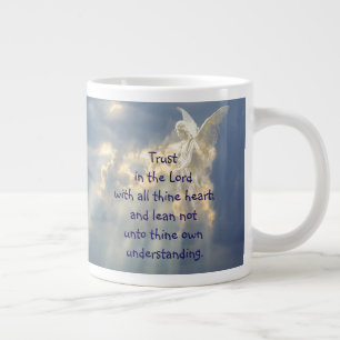 Angel Trust in the Lord Quote Inspirational Giant Coffee Mug