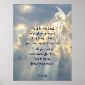  Angel Trust in the Lord Quote Inspirational Poster
