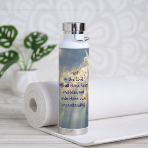 Angel Trust in the Lord Quote Inspirational Water Bottle