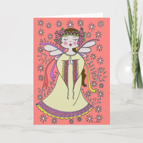 Angel Ukrainian Folk Art Card