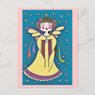 Angel Ukrainian Folk Art Postcard