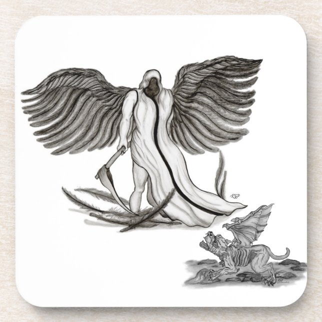 Angel Uriel Beverage Coaster (Front)