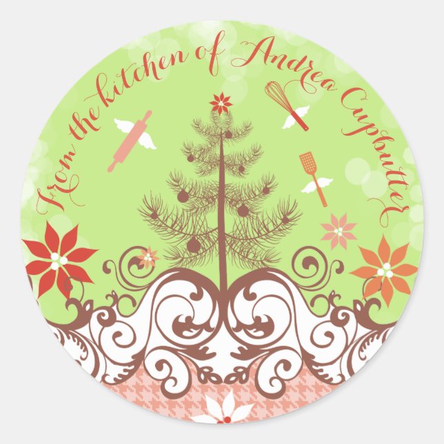 Angel utensils from the kitchen of Christmas label (Front)
