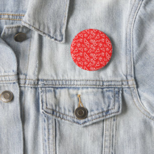 Angel Valentine's Hearts Pattern Button
