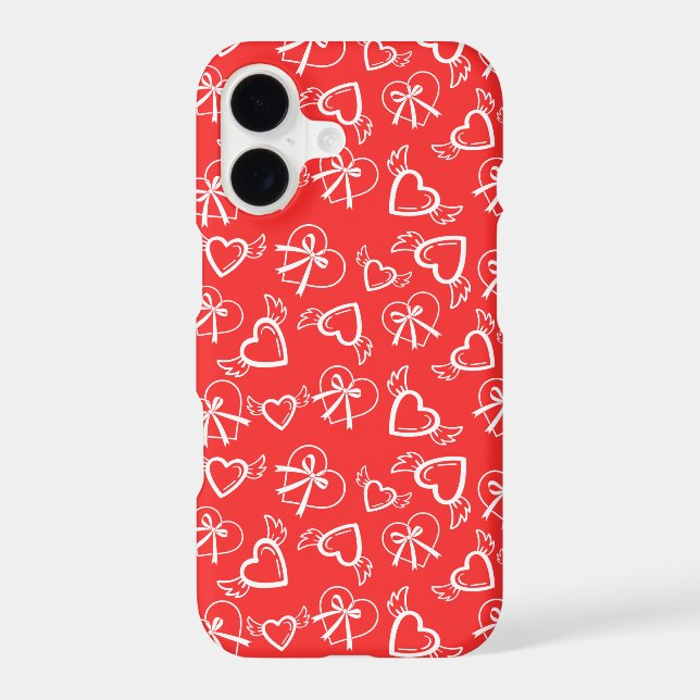 Angel Valentine's Hearts Pattern Case-Mate iPhone Case (Back)