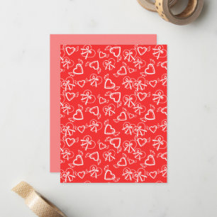 Angel Valentine's Hearts Pattern Note Card