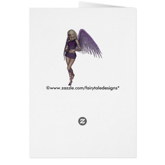 Angel Violet Charms Card (Back)